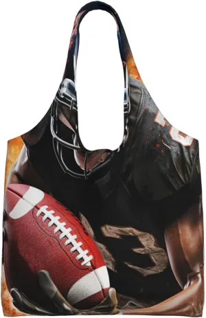 Canvas Tote Bag for Women Purse Cool American Football Handbags Totes Crossbody Shoulder Shopping Bag