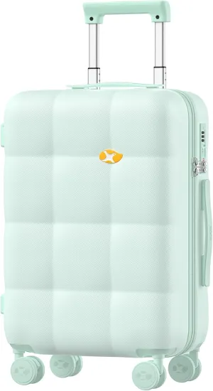 Carry On Luggage 22x14x9 Airline Approved | 20" Durable Polycarbonate Hard Shell Suitcase with TSA Lock & 360 Spinner Wheels (Green)