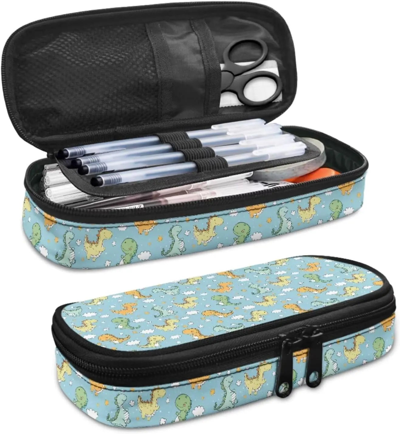 Cartoon Dinosaur Backpacks for High School Students Kids Backpacks for Hiking Kids Insulated Lunch Box Bento Box Lunch Bag for Kids Shopping Cycling Traveling Pencil Case Teens