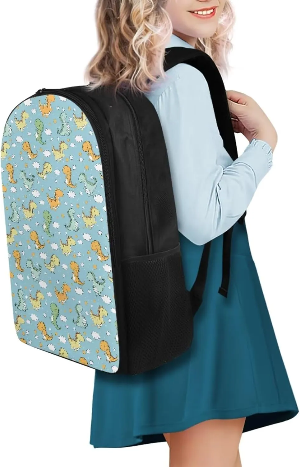 Cartoon Dinosaur Backpacks for High School Students Kids Backpacks for Hiking Kids Insulated Lunch Box Bento Box Lunch Bag for Kids Shopping Cycling Traveling Pencil Case Teens