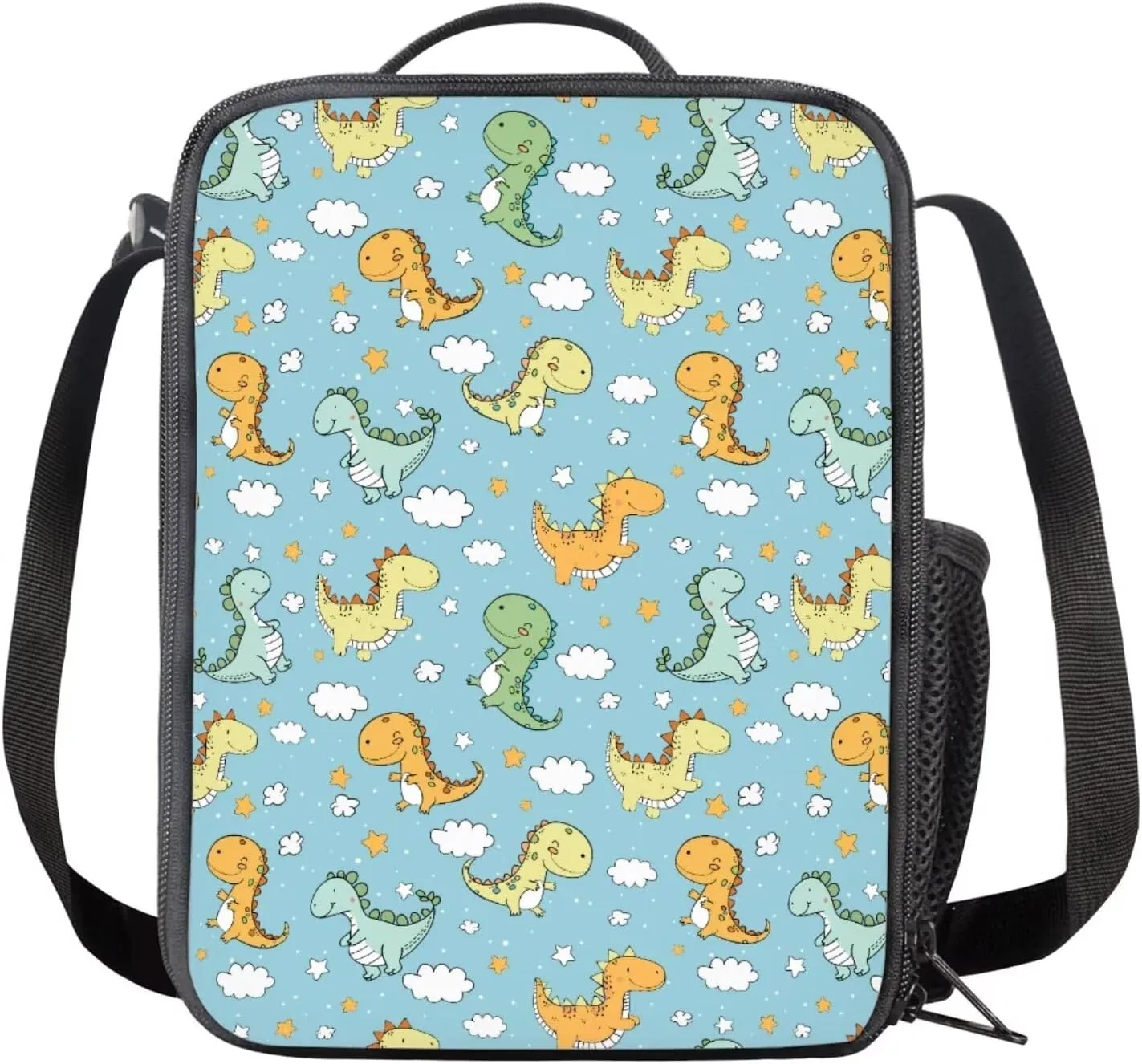 Cartoon Dinosaur Backpacks for High School Students Kids Backpacks for Hiking Kids Insulated Lunch Box Bento Box Lunch Bag for Kids Shopping Cycling Traveling Pencil Case Teens