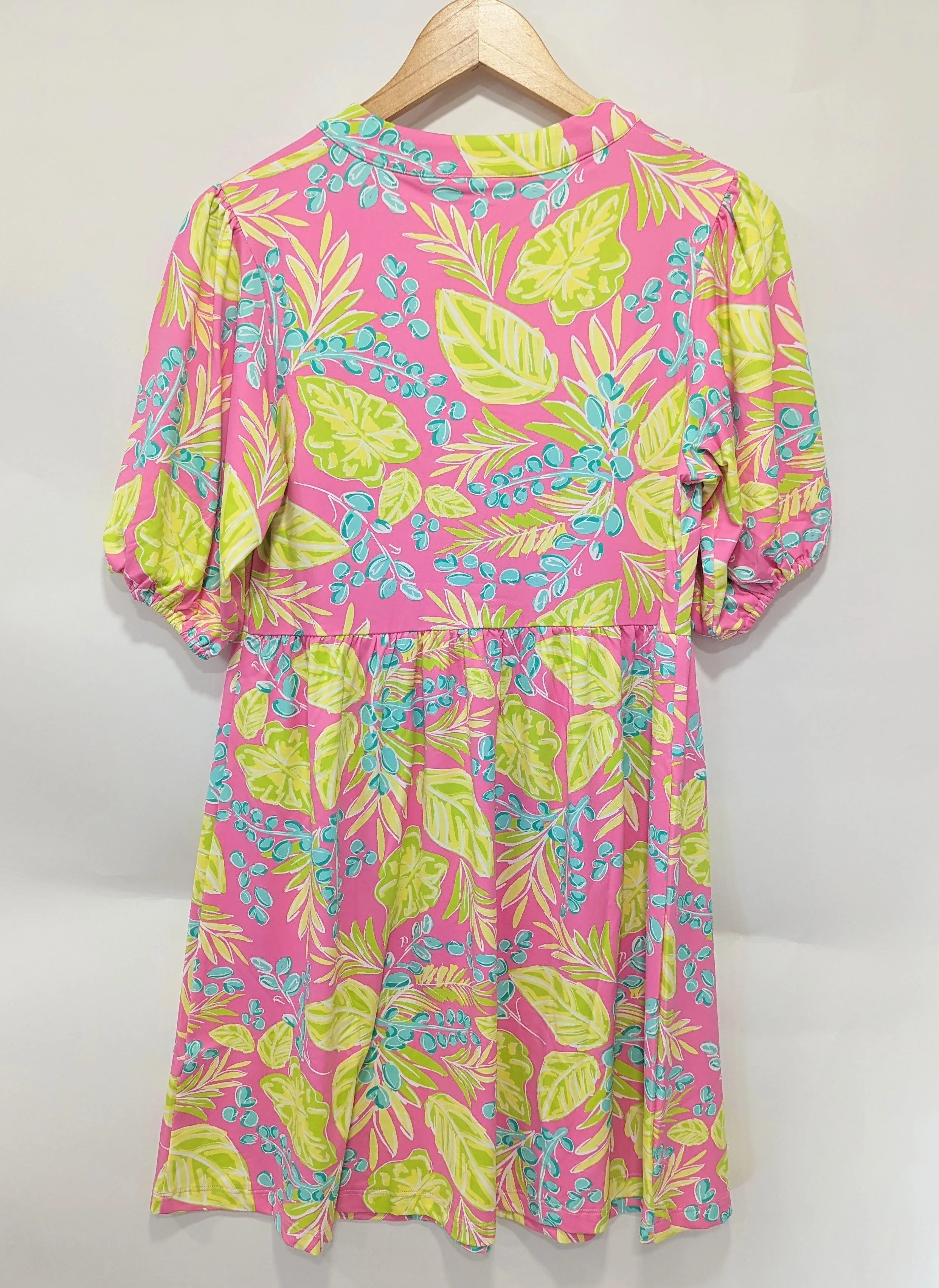 Catalina Dress - Vine Time Hot Pink