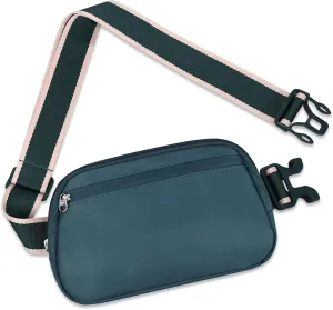 Caweet Belt Bag for Women Men, Fanny Pack Crossbody Bags for Women Trendy, Fashion Waist Packs for Workout Running Traveling Hiking, Peacock Blue