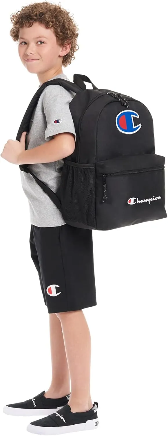 Champion unisex child Youth Backpacks, Black Traditional, One Size US