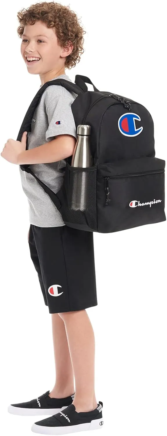 Champion unisex child Youth Backpacks, Black Traditional, One Size US
