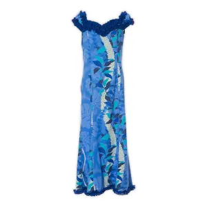 Classic Hawaiian Muumuu with Double Ruffle