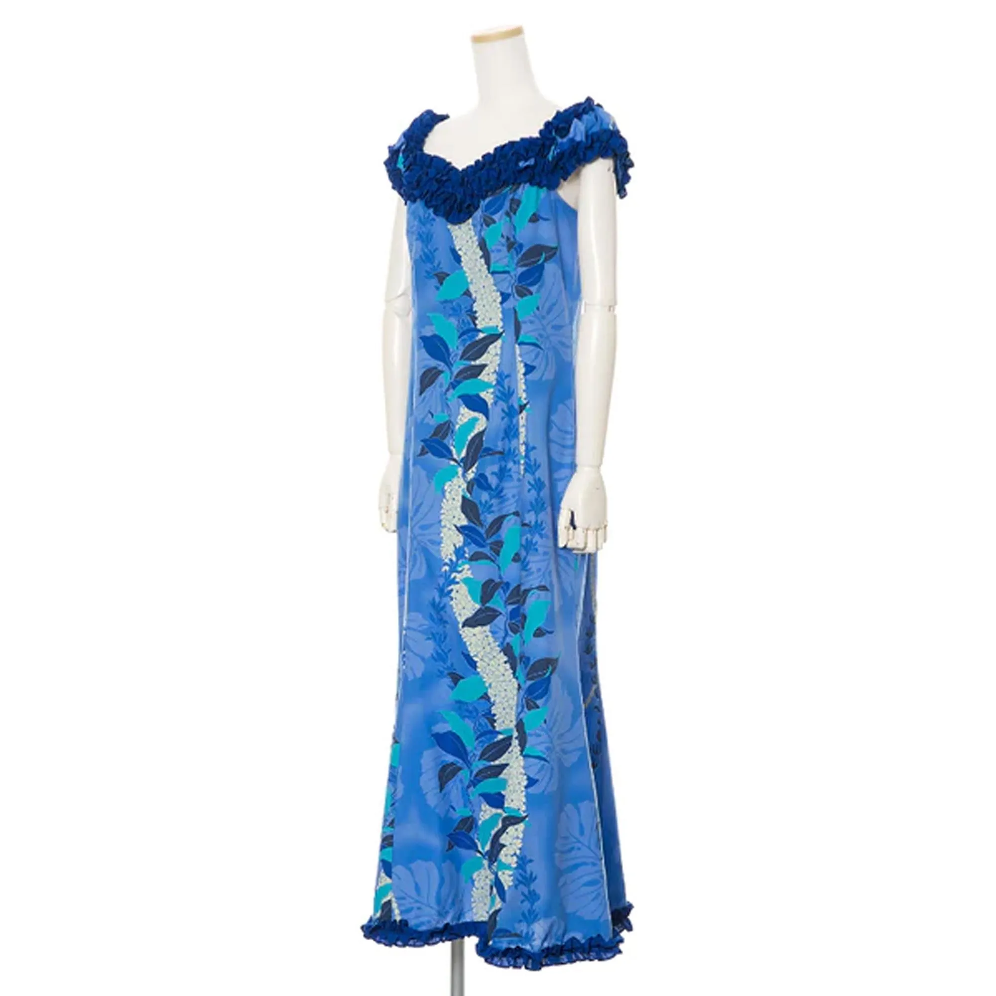 Classic Hawaiian Muumuu with Double Ruffle