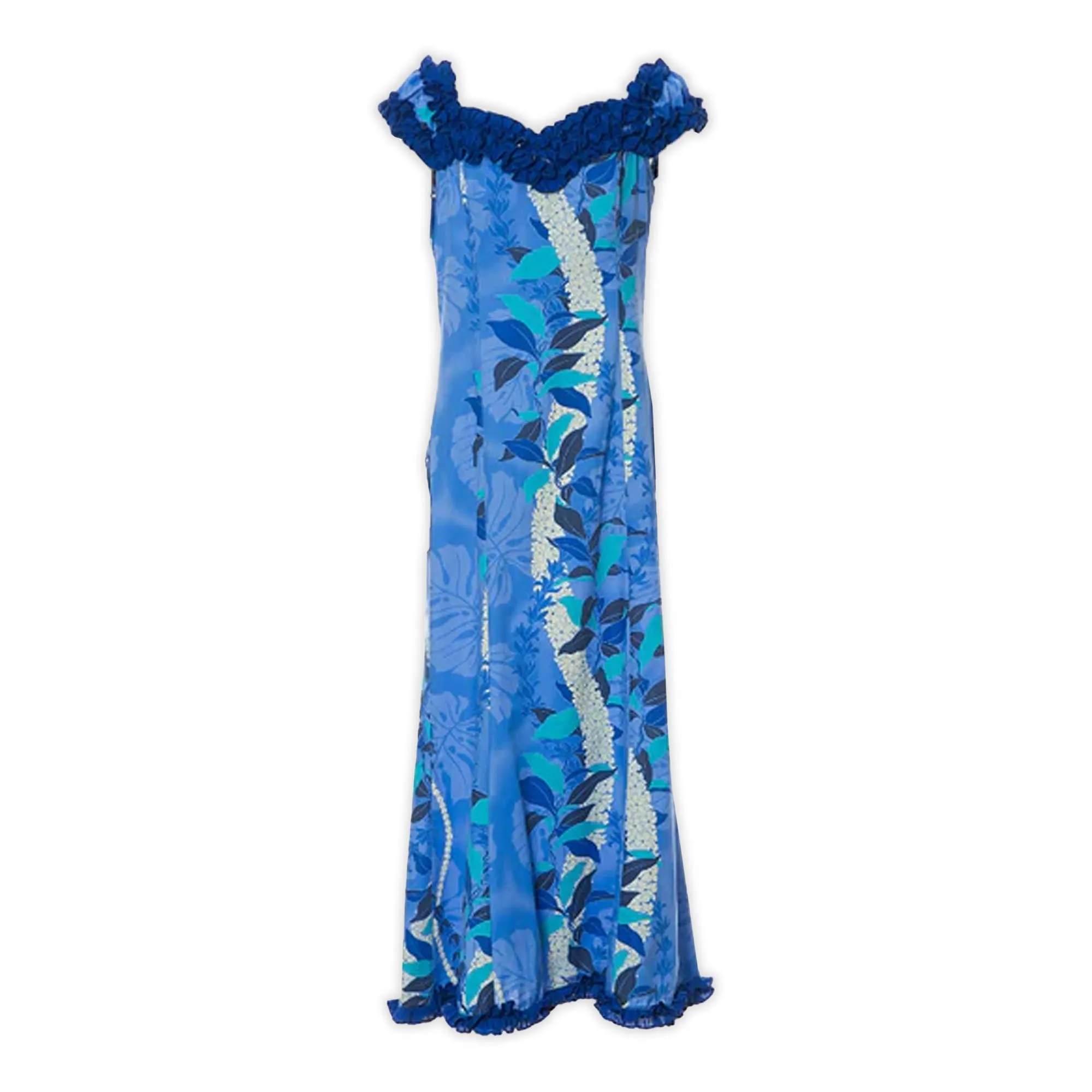 Classic Hawaiian Muumuu with Double Ruffle
