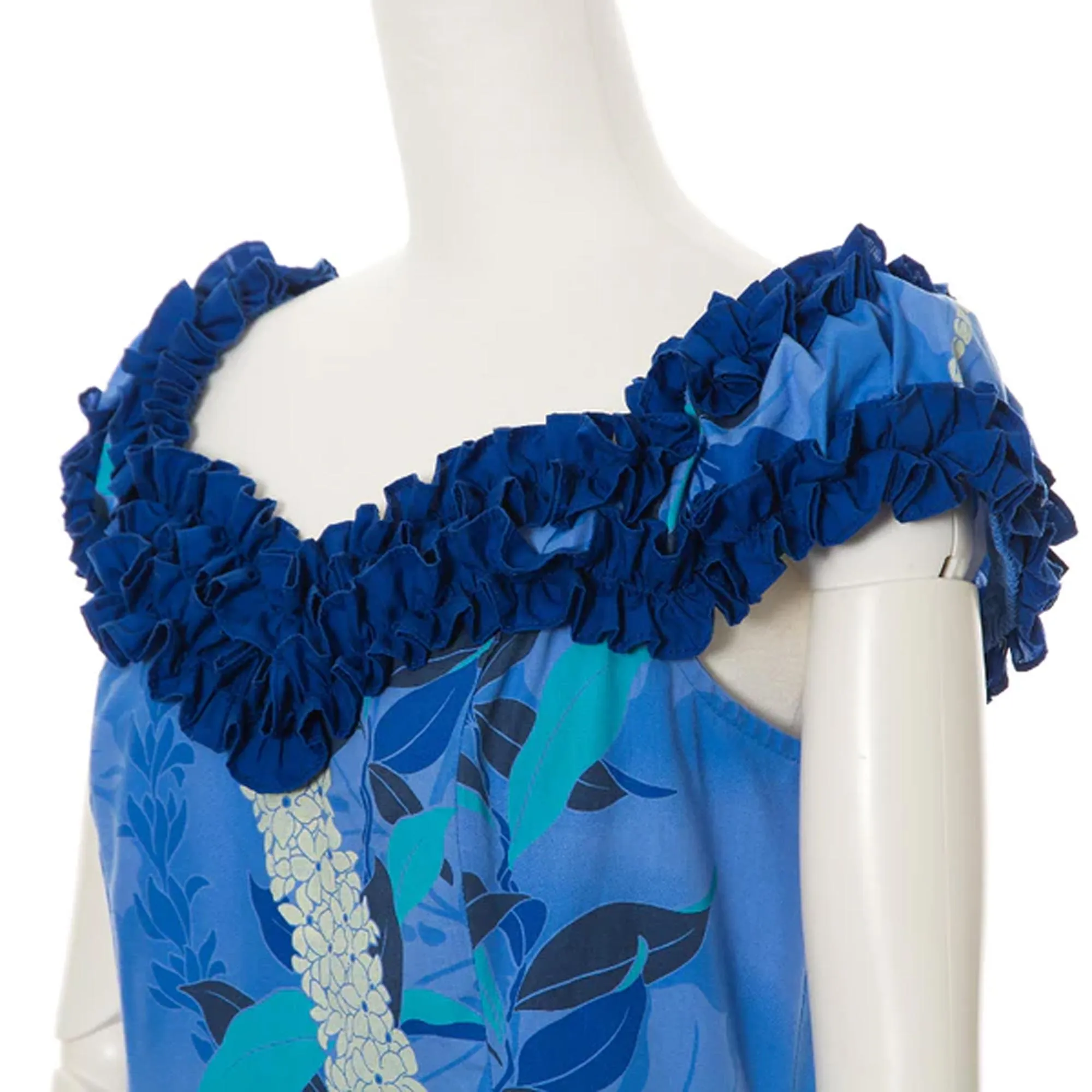 Classic Hawaiian Muumuu with Double Ruffle