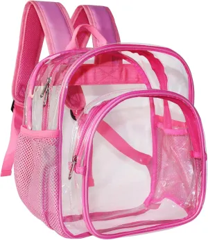 Clear Backpack Stadium Approved 12x12x6 Small Clear Backpack for Concert,Work,Festival,Security,Stadium