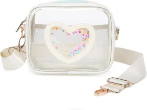 Clear Crossbody Bag for Women Girls Kids Purse Toddlers Shoulder Messenger Handbags Transparent Bags Wallet Pouch Totes