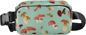 Colorful Mushroom Pattern Belt Bag for Women Men Fanny Pack Small Waist Pouch Crossbody Bags for Outdoor Hiking Running Travel