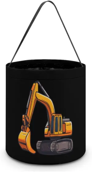 Construction Site Truck Driving Halloween Candy Bag Candy Tote Bucket Gift Bags Party Supplies for Women Men