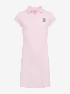 Converse Girls Polo CTP Fitted Dress in Pink