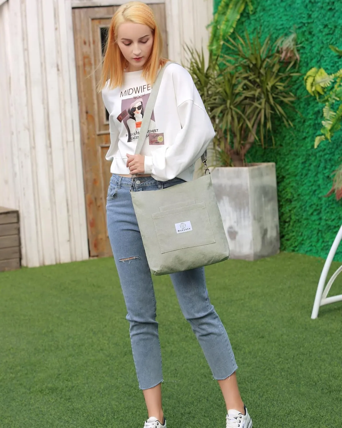 Corduroy Totes Bag Women Shoulder Hobo Handbags Crossbody Bags Big Capacity Shopping Purses