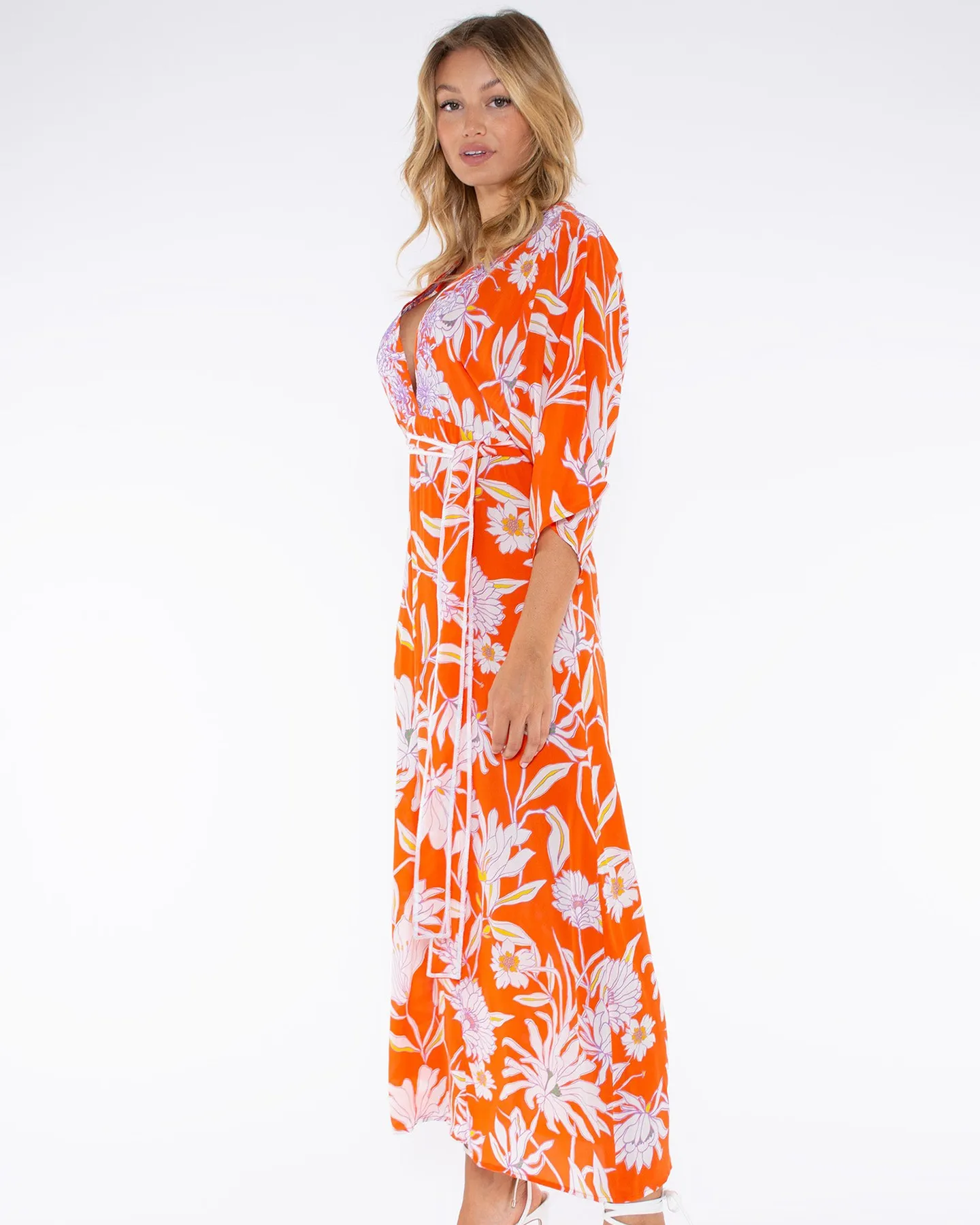 CORINA PRINTED DRESS - CIMBRONE ARANCIA