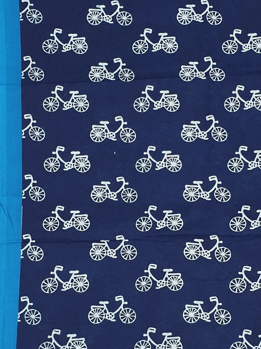 Cotton Block Print Dress material with Chiffon Dupatta