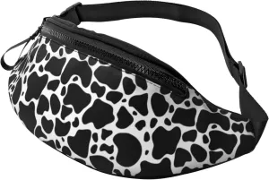 Cow Skin Waist Pack Fanny Packs Sling Crossbody Hip Bum Bag With Adjustable Strap Hiking Bag For Men Women Running Traveling