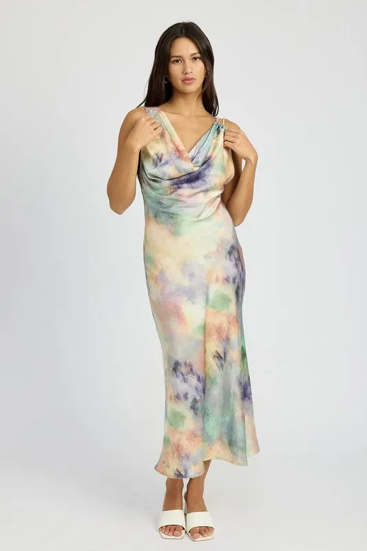 Cowl Neck Midi Bias Dress *Online Only*