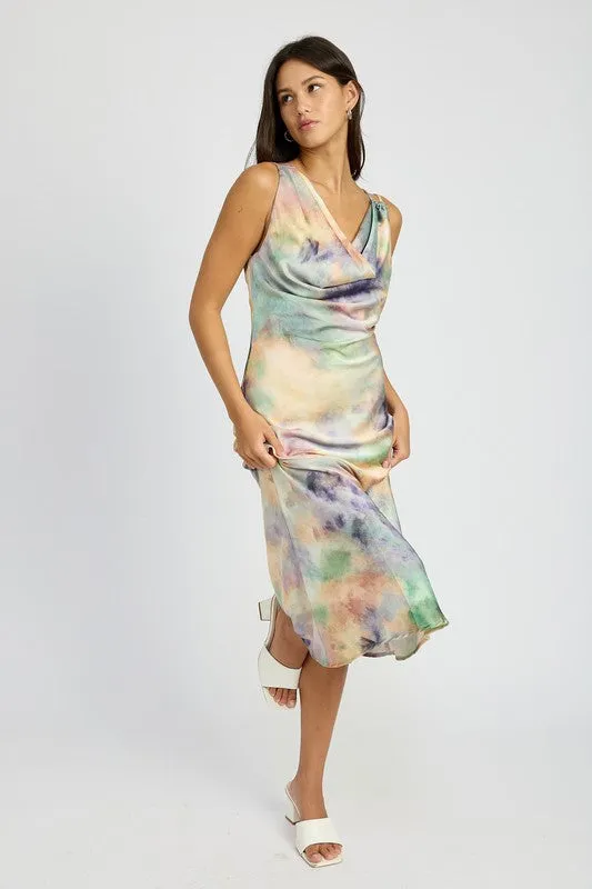 Cowl Neck Midi Bias Dress *Online Only*