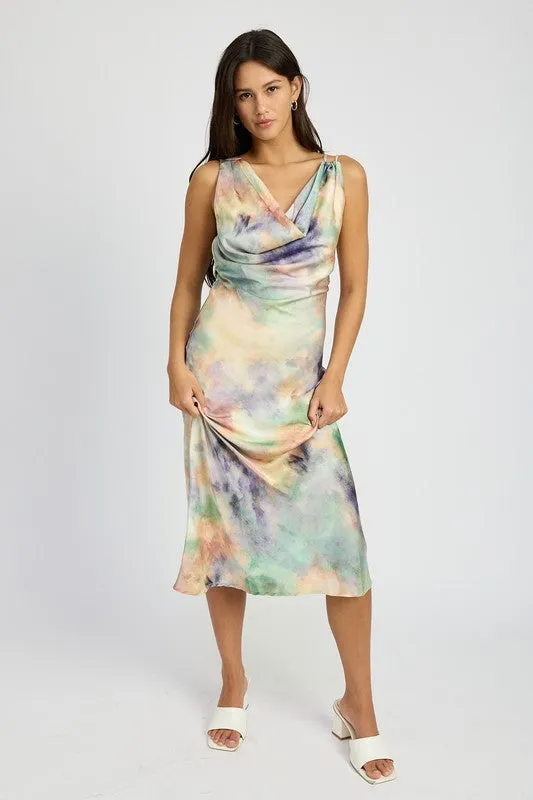 Cowl Neck Midi Bias Dress *Online Only*