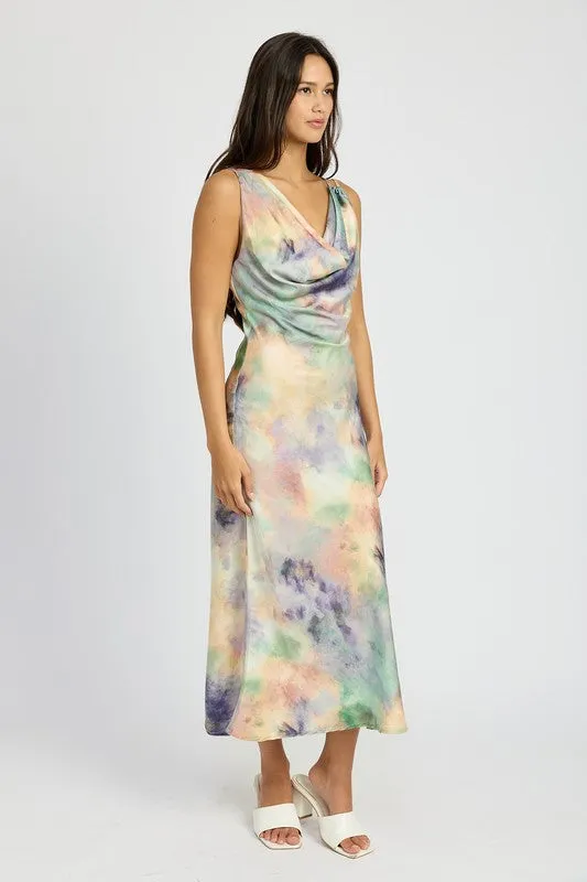 Cowl Neck Midi Bias Dress *Online Only*