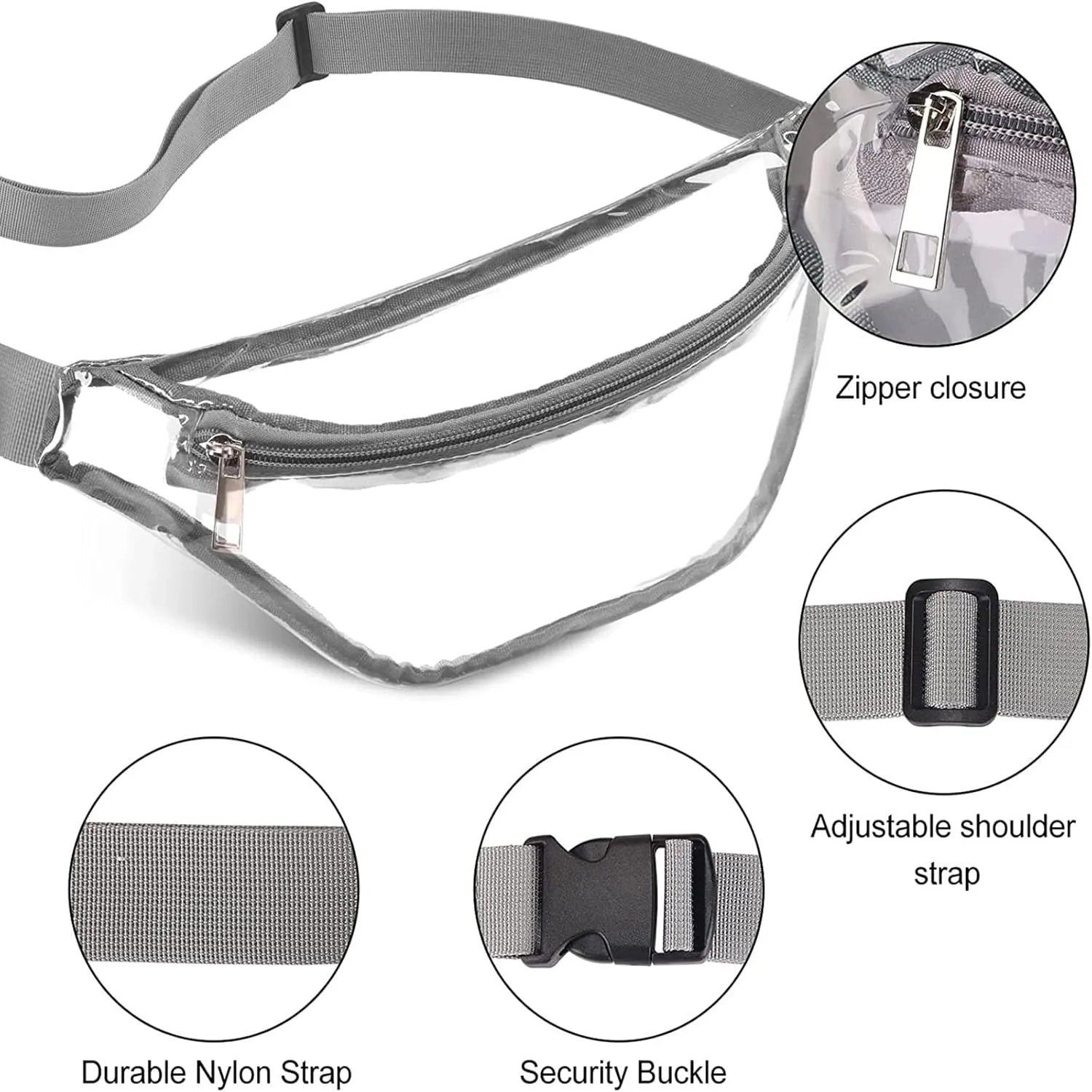 Crossbody Bags for Women Waist Bag Clear Fanny Pack Women Small Clear Waist Bag Cute Pack With Adjustable