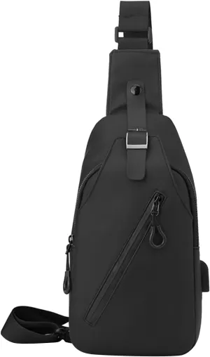 Crossbody Waterproof Trendy Bag for Men Women Cell Phone Chest Bags for Travel Work Gym Water Proof Bag(Black)
