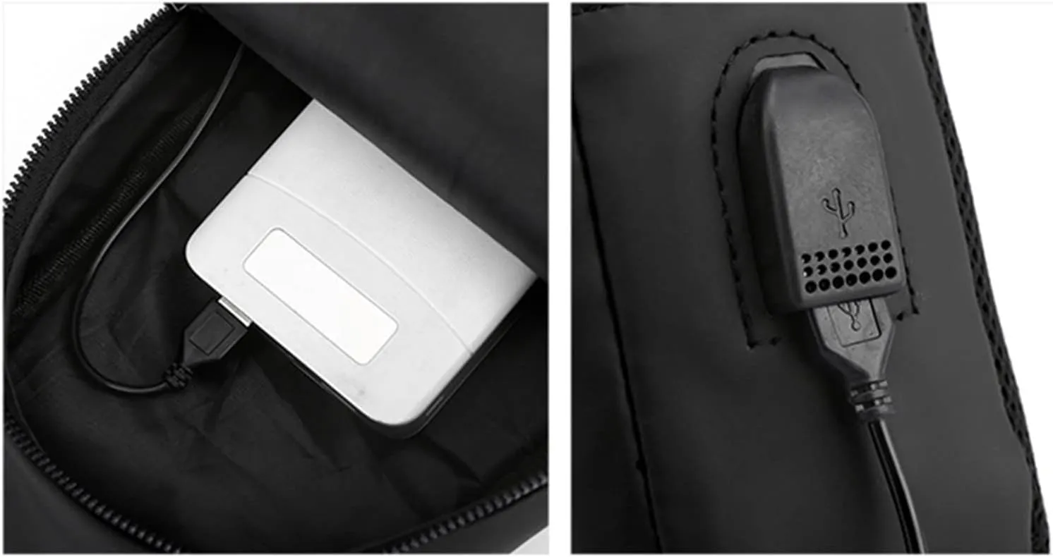 Crossbody Waterproof Trendy Bag for Men Women Cell Phone Chest Bags for Travel Work Gym Water Proof Bag(Black)