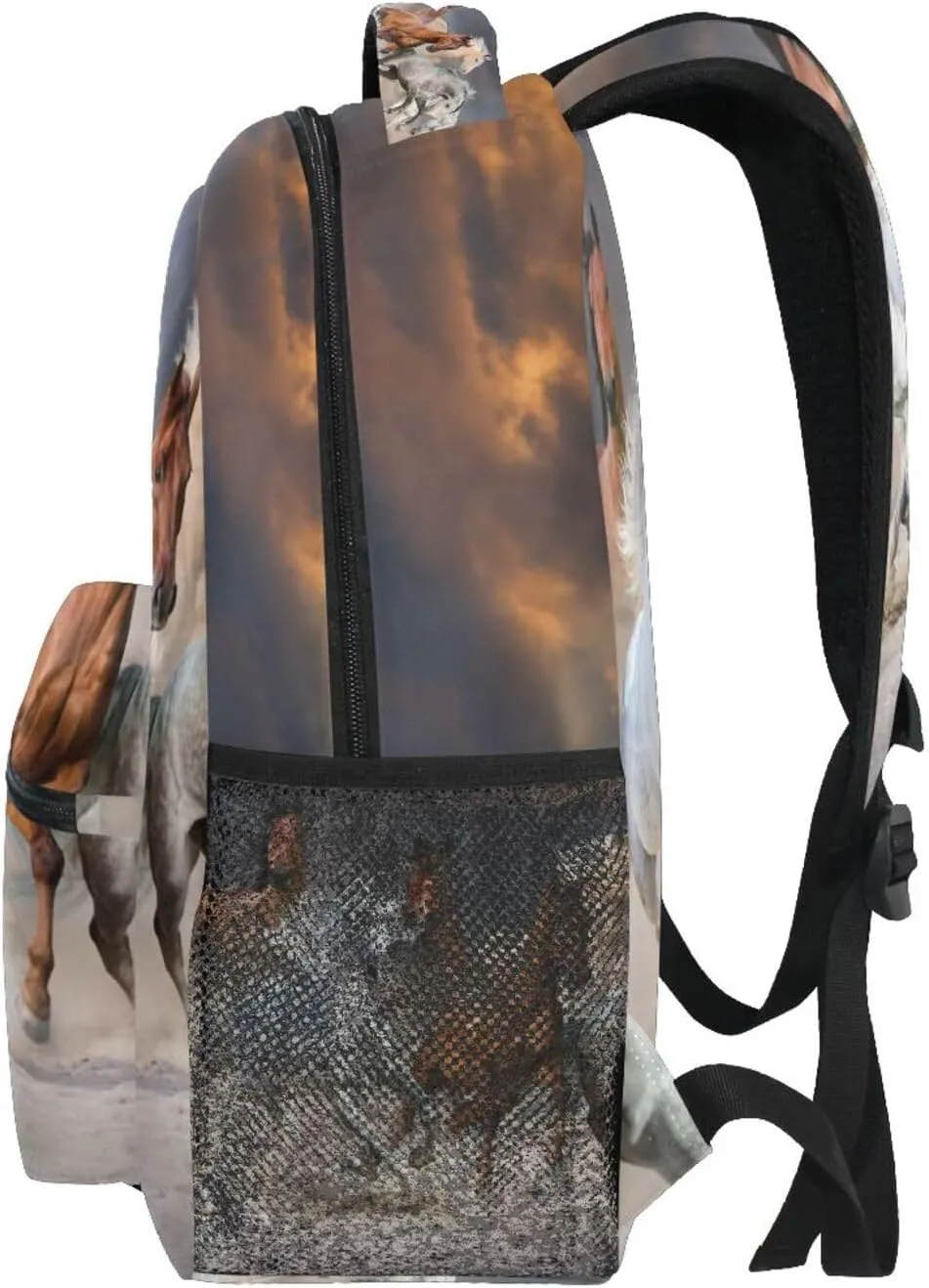 Custom Horse Desert Backpack for Boys Girls Personalized Backpack 3rd 4th 5th Grade 3D Animal Your Name School Bag Kids Bookbag Elementary Laptop Daypacks