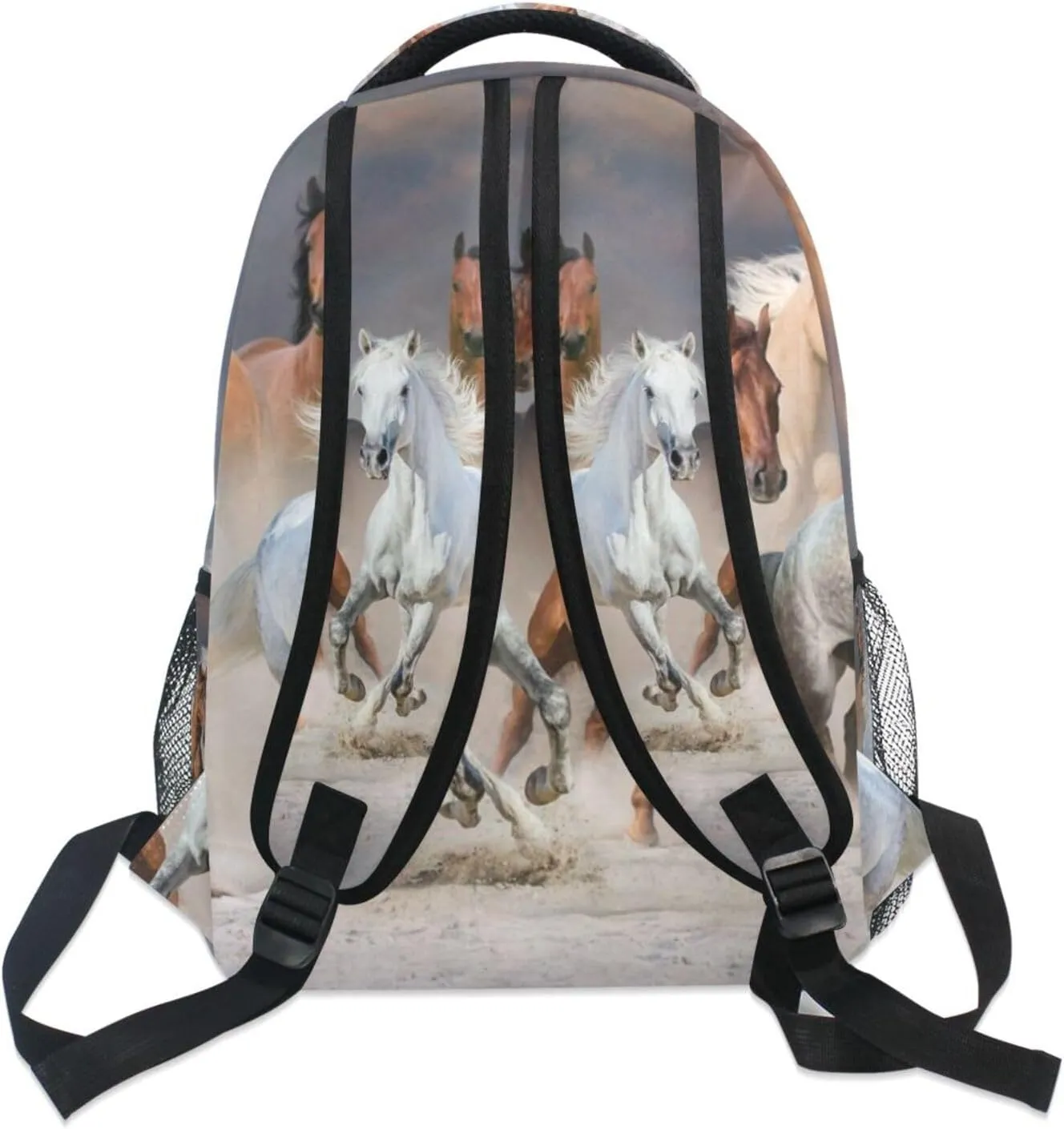 Custom Horse Desert Backpack for Boys Girls Personalized Backpack 3rd 4th 5th Grade 3D Animal Your Name School Bag Kids Bookbag Elementary Laptop Daypacks