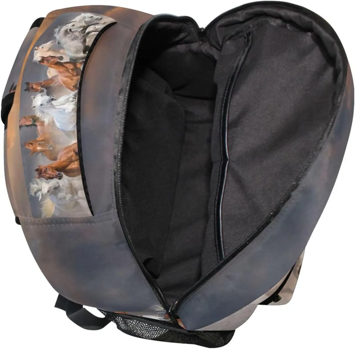 Custom Horse Desert Backpack for Boys Girls Personalized Backpack 3rd 4th 5th Grade 3D Animal Your Name School Bag Kids Bookbag Elementary Laptop Daypacks