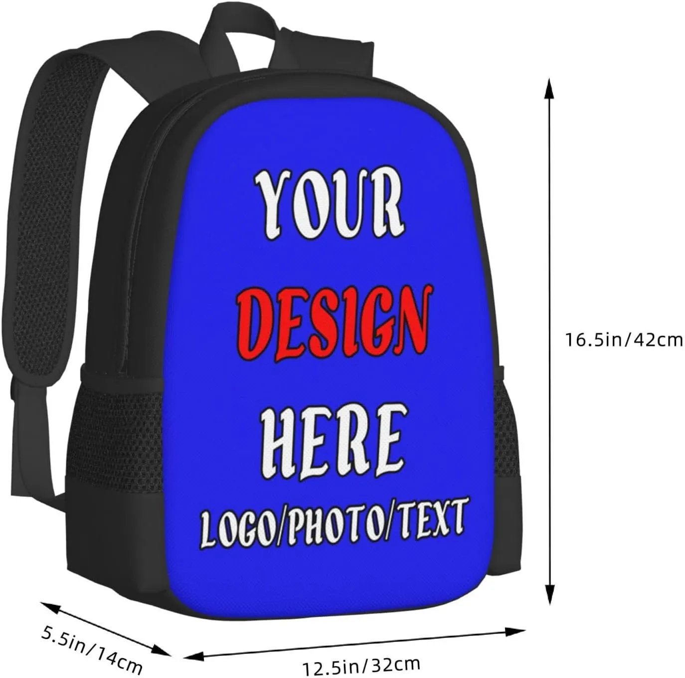 Customize Backpack For Mens Womens,With Logo Text Customize Laptop Backpack Casual Travel Backpack