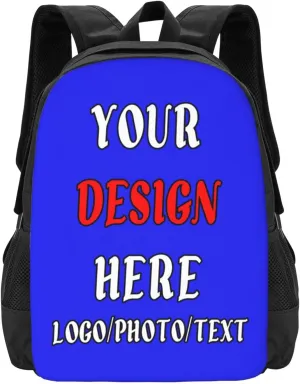 Customize Backpack For Mens Womens,With Logo Text Customize Laptop Backpack Casual Travel Backpack