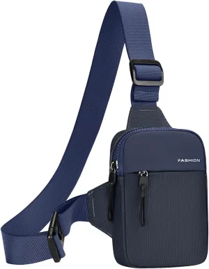 Cute Backpack for Teen s with Charger Men Chest Bag Fashion Wallet Casual Shoulder Bag (Blue, One Size)