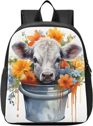 Cute Cow Sliver Bucket Toddler Backpack for Boys Girls Kids Backpack Preschool Kindergarten Child Bookbag 202b4642