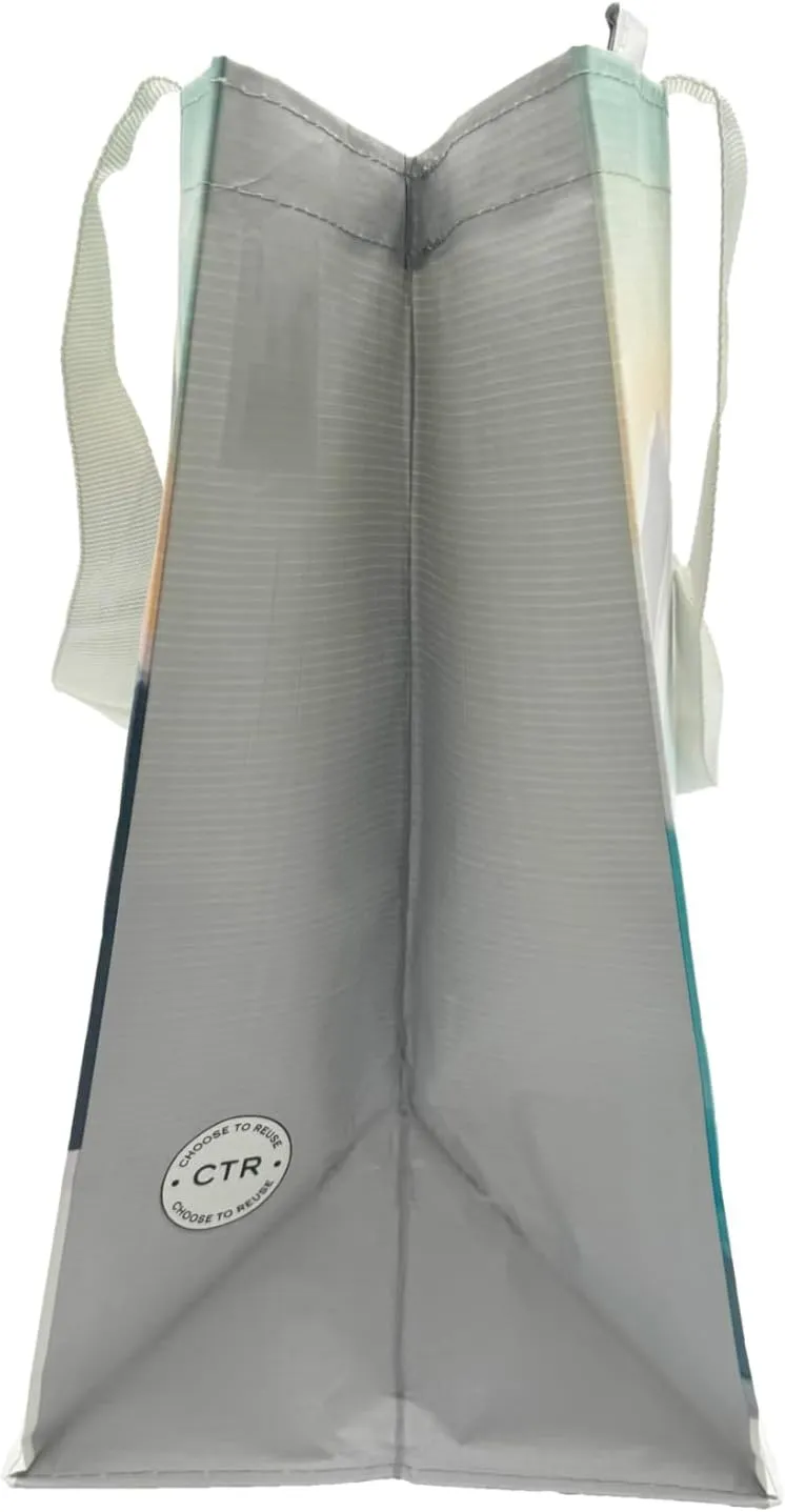 Earthwise Reusable Shopping Bags Extremely Durable Multi Use Large Stylish Fun Foldable Water-Resistant Totes