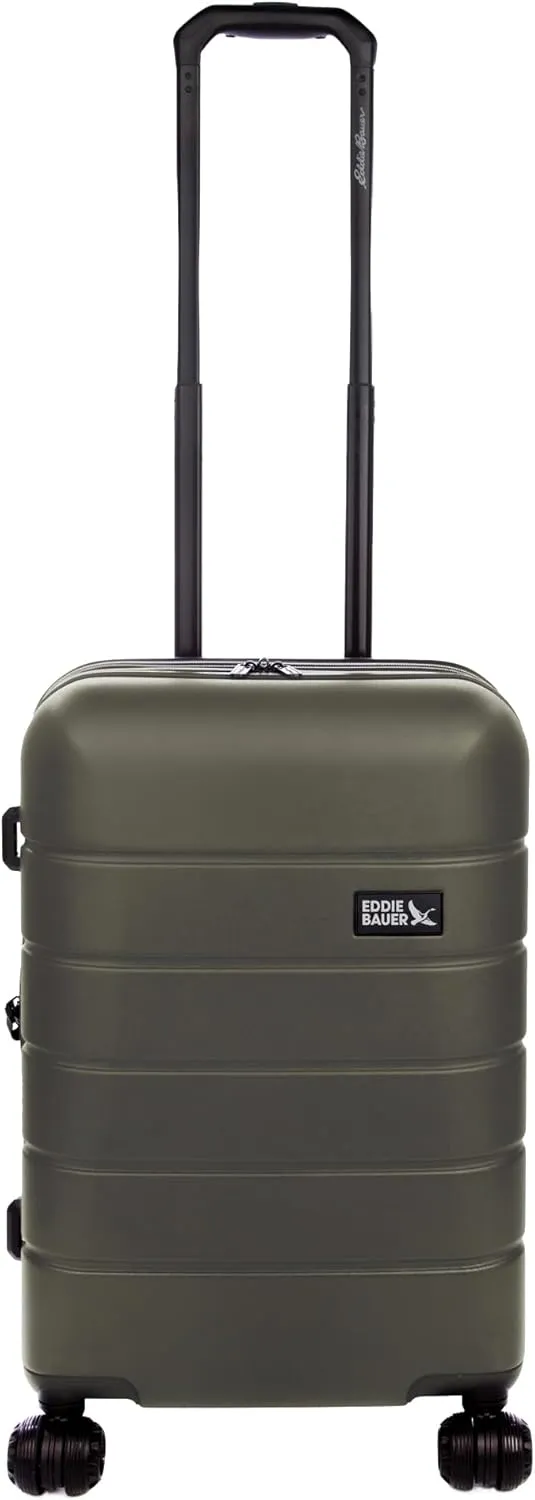 Eddie Bauer Glacier Luggage Set | Hardside | Spinner Wheels | Expandable | Lightweight | Durable | Travel, Sprig, 22" (Carry-On)