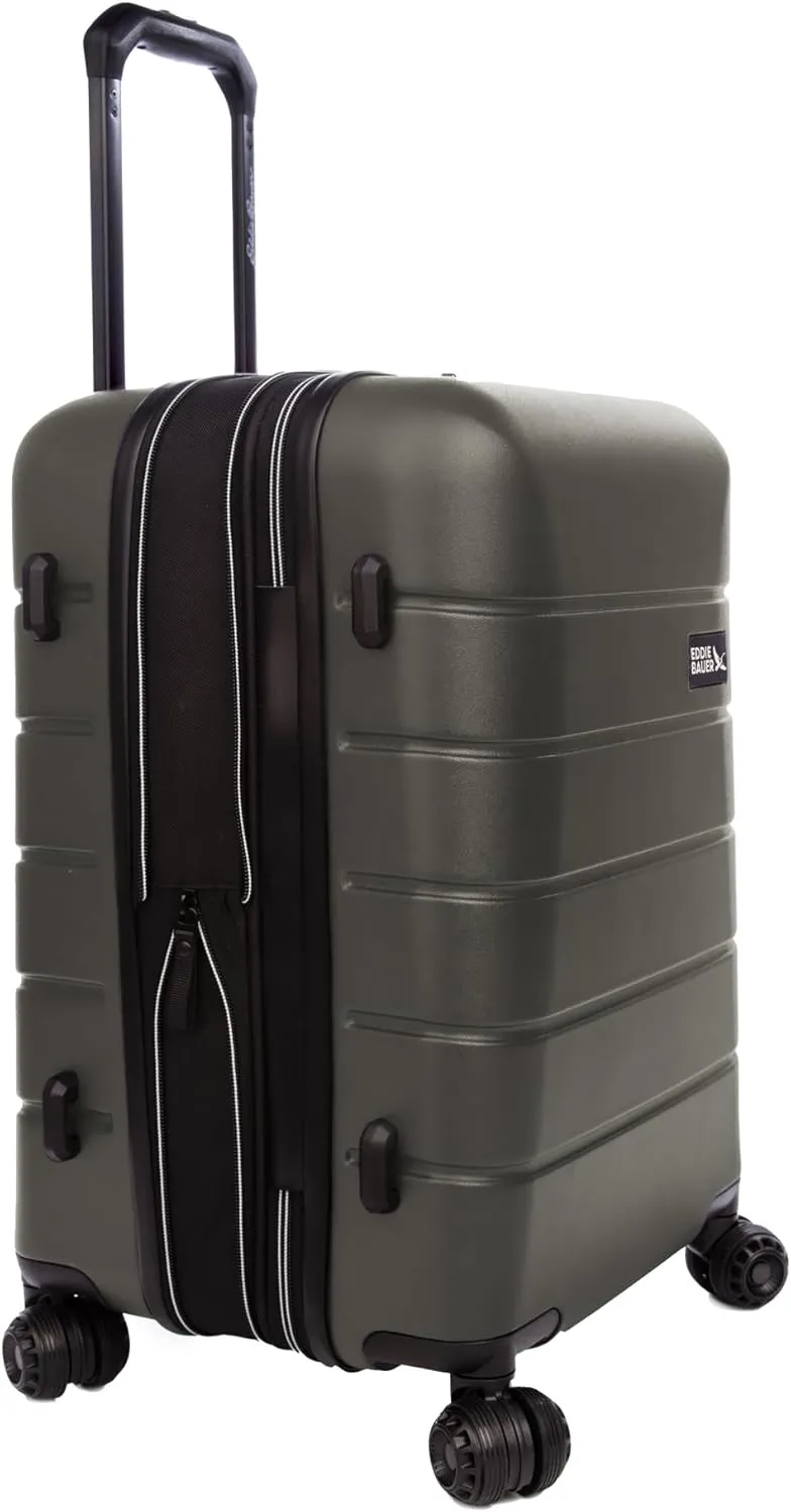 Eddie Bauer Glacier Luggage Set | Hardside | Spinner Wheels | Expandable | Lightweight | Durable | Travel, Sprig, 22" (Carry-On)