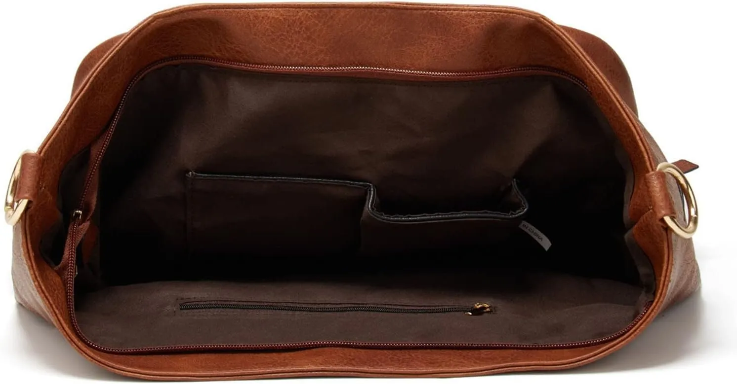 Elegant Satchel Bags for Women Small Crossbody Bags Classic Double Zip Top Satchel Bag Elegant Sling Bag(Brown)