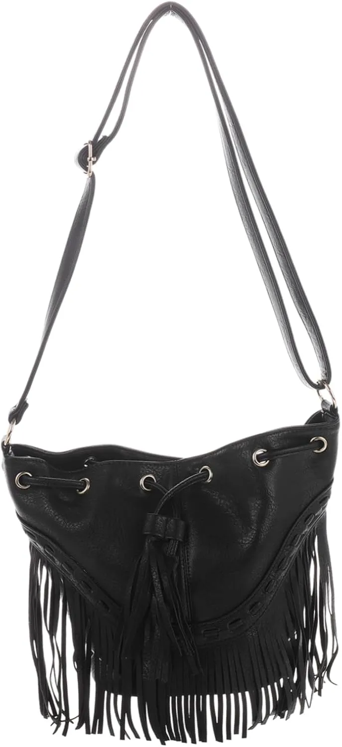 Elegant Tassel-decorated Bucket Bag Women's Crossbody Purse Fashionable for Summer