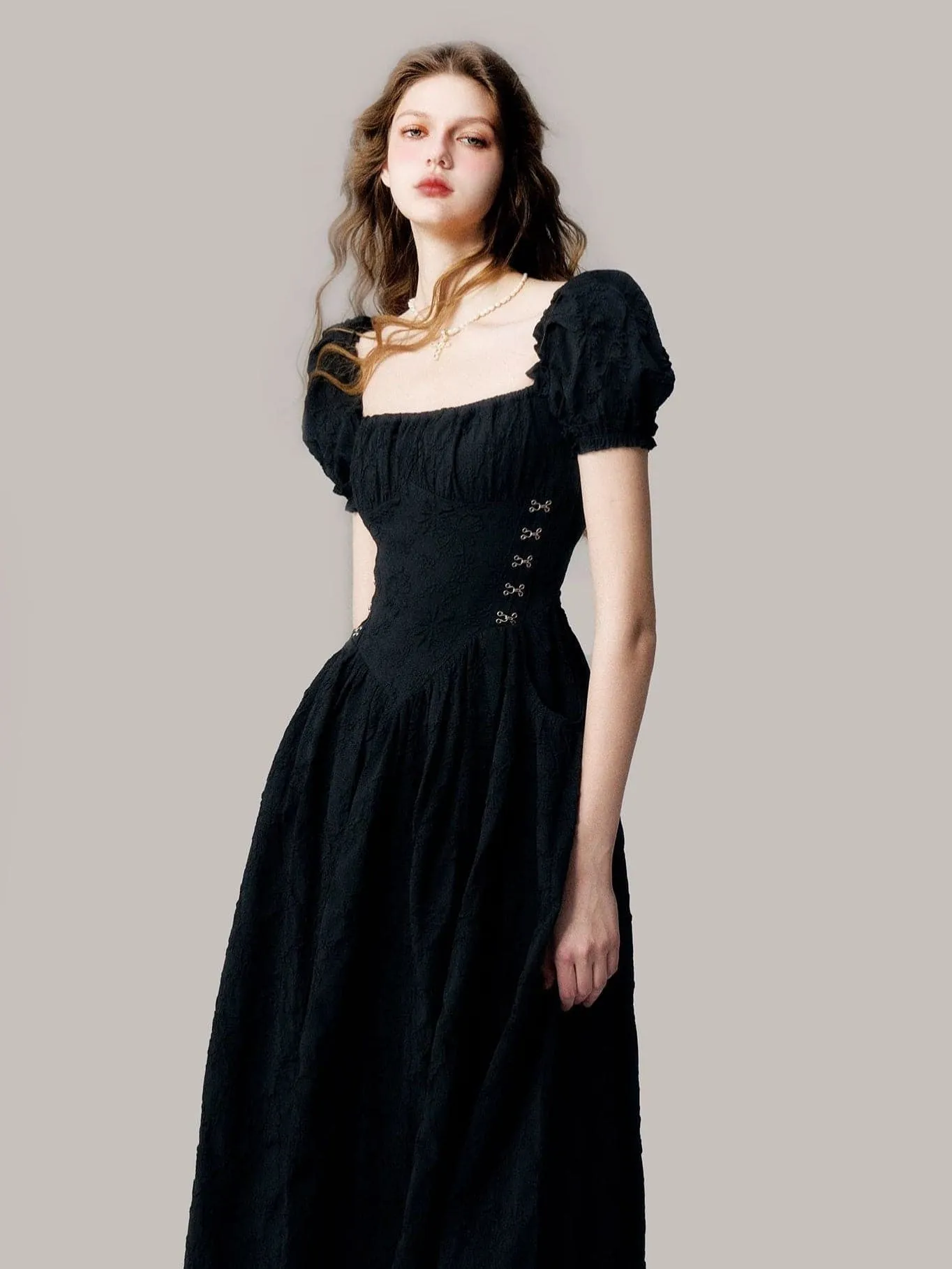 Ethereal Jacquard Long Dress