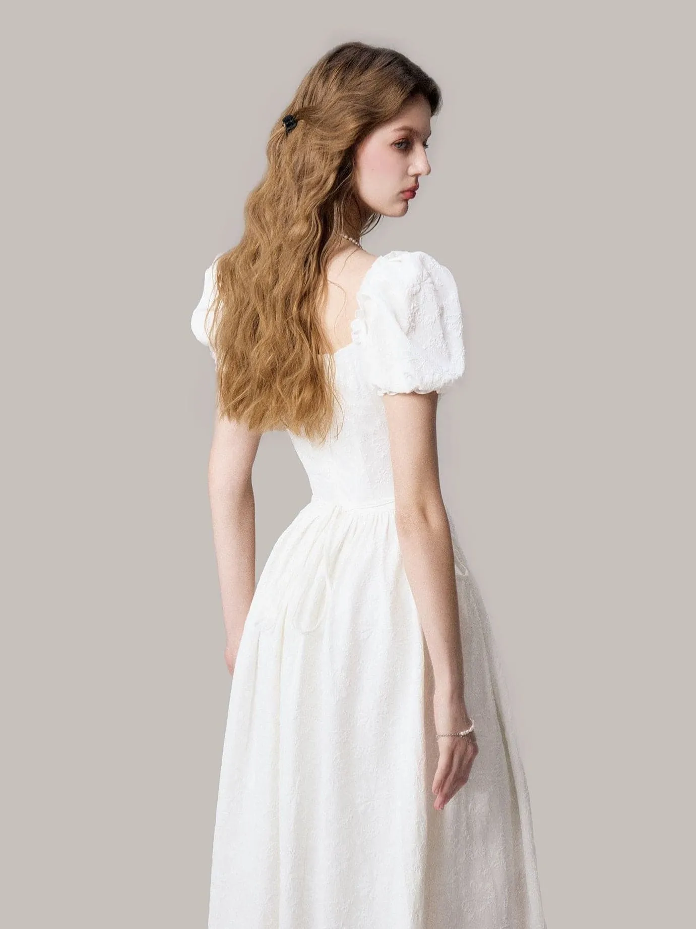Ethereal Jacquard Long Dress