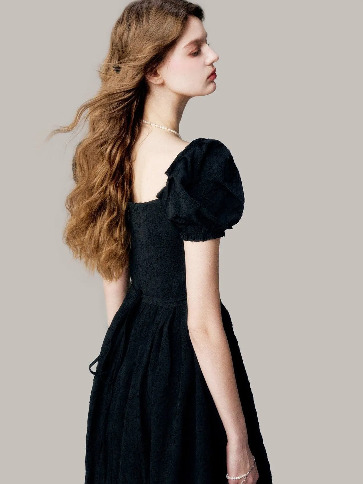 Ethereal Jacquard Long Dress