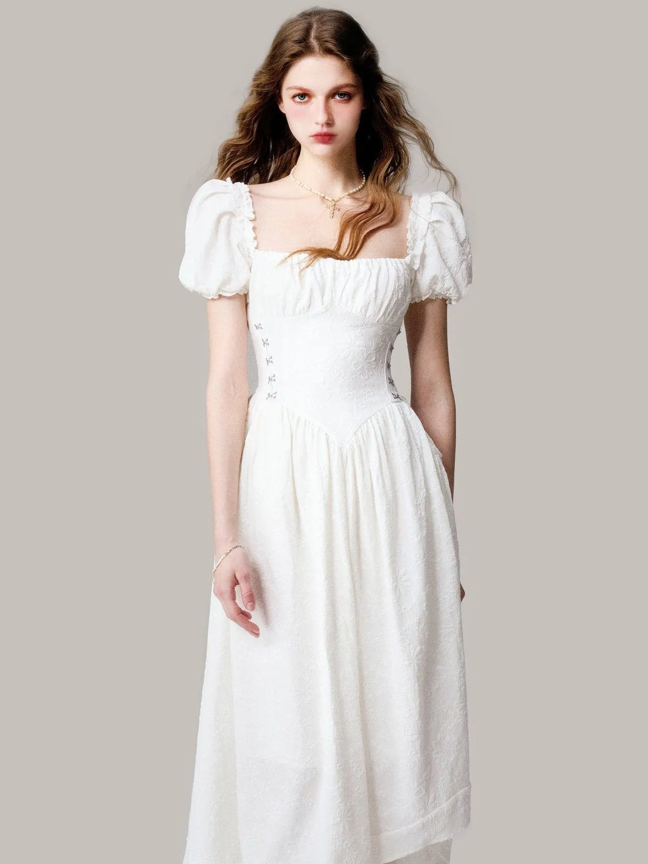 Ethereal Jacquard Long Dress