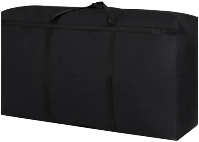 Extra Large Waterproof Moving Luggage Bags Laundry Shopping Bag foldable luggage travel bag Large Capacity Quilt Organizer(S BLACK)