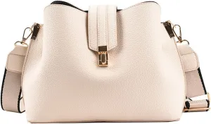 Fashion Bucket Bag Women Bags Luxury Wide Strap Crossbody Bag Pu Leather Totes Bag