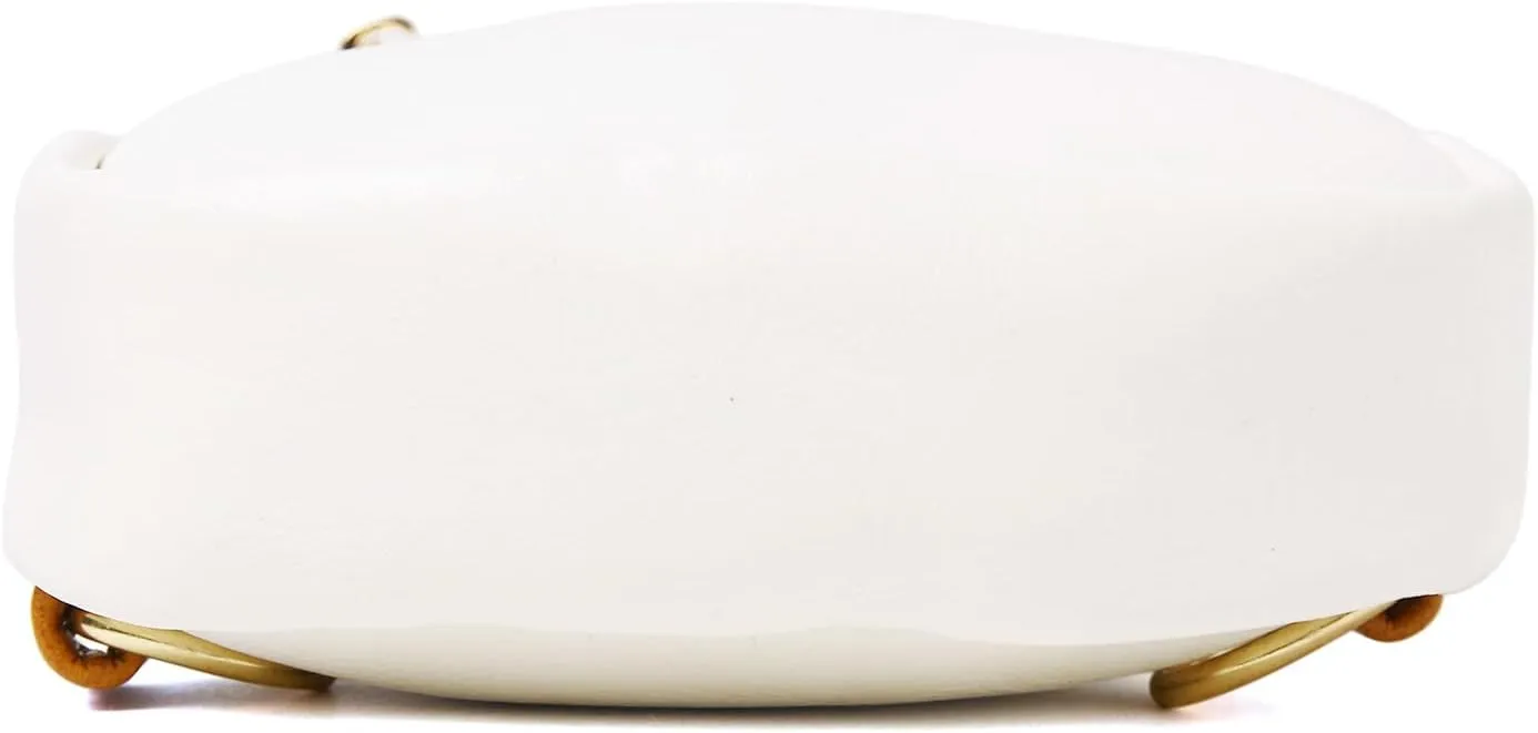 Fashion Chest Bags Soft Leather Texture Crossbody Bags Large Capacity Simple Retro Shoulder Bag Travel (White, One Size)