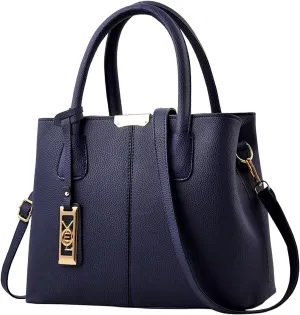 Fashion Handbag Simple Bag Large Capacity One Shoulder Women Bags Messenger Bags Canvas Vintage (Blue, One Size)