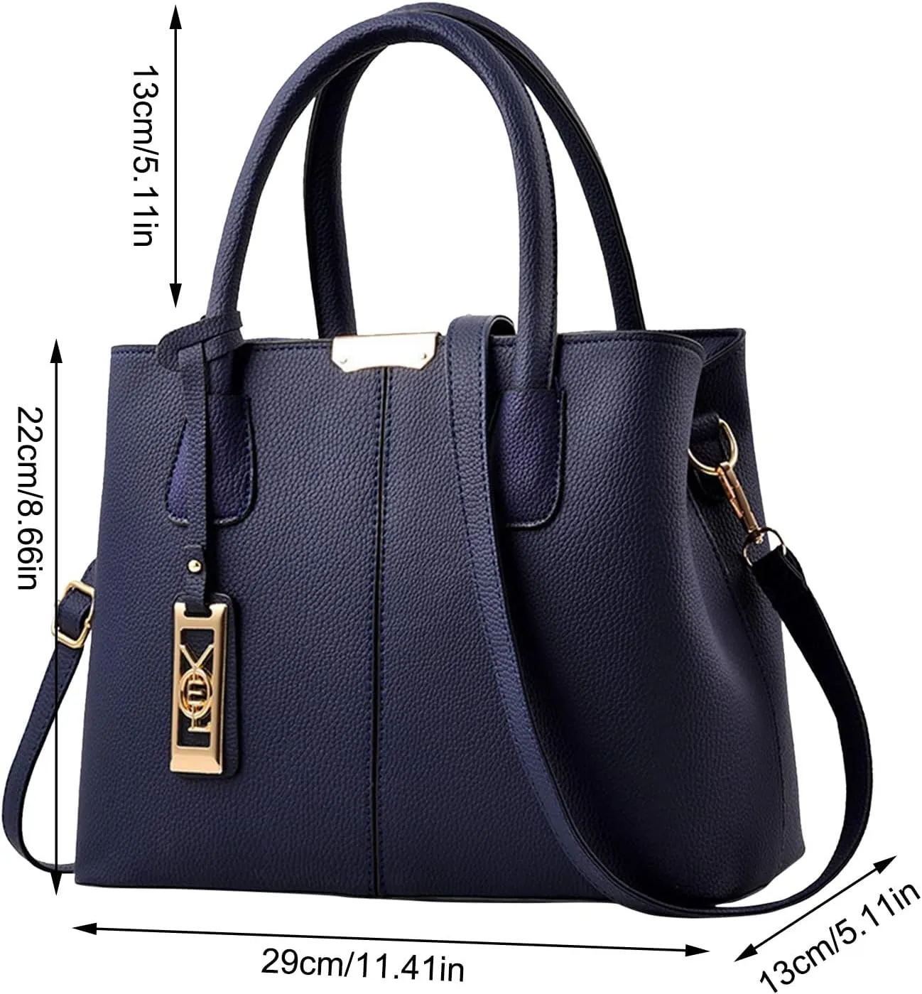Fashion Handbag Simple Bag Large Capacity One Shoulder Women Bags Messenger Bags Canvas Vintage (Blue, One Size)